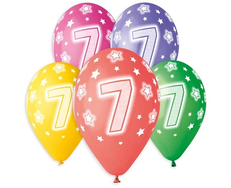 Balloons Gemar 13", pastel premium helium 7th, mix, 5pcs