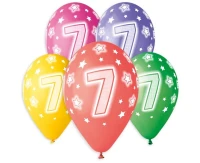 Balloons Gemar 13", pastel premium helium 7th, mix, 5pcs