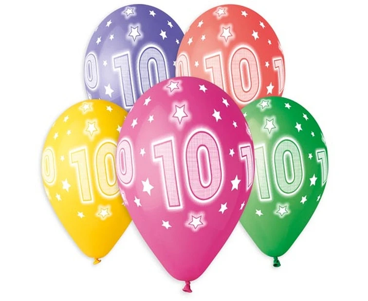 Balloons Gemar 13", pastel premium helium 10th, mix, 5pcs