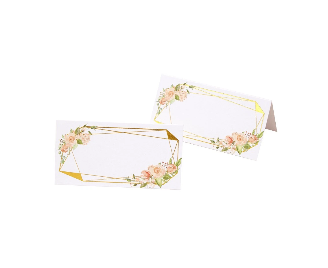 Place cards, Geo Floral, 25 Pcs.