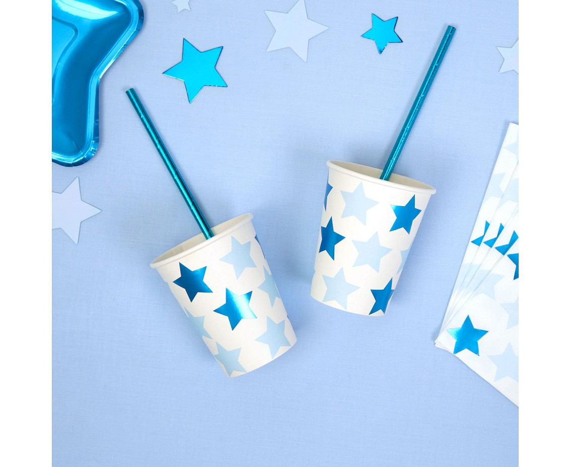Paper cups Little Star Blue, 200 ml, 8 pcs