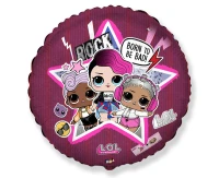 Foil balloon 18" FX - LOL: Born To Be Bad,  unpacked (flat)