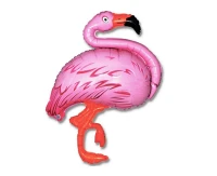 Foil balloon 14" FX - Flamingo,  unpacked (flat)