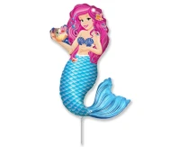 Foil balloon 14" FX - Mermaid Zoe,  unpacked (flat)