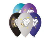 Balloons Gemar 13", pastel premium helium space (rocket), 5pcs EOL