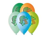 Balloons Gemar 13", pastel premium helium let''s dino party, 5pcs
