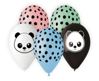Balloons Gemar 13", pastel premium helium panda, 5pcs EOL