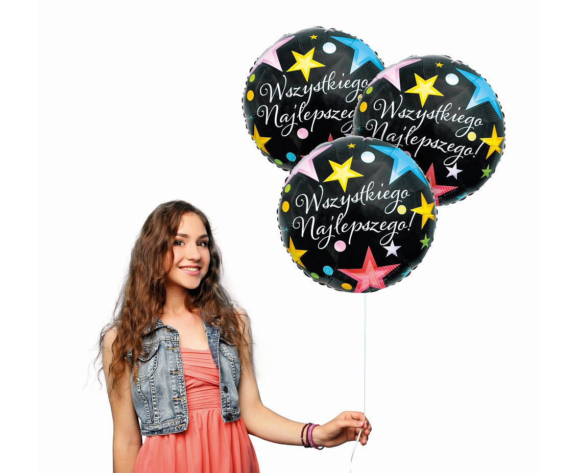 Foil balloon Wszystkiego najlepszego, 18"