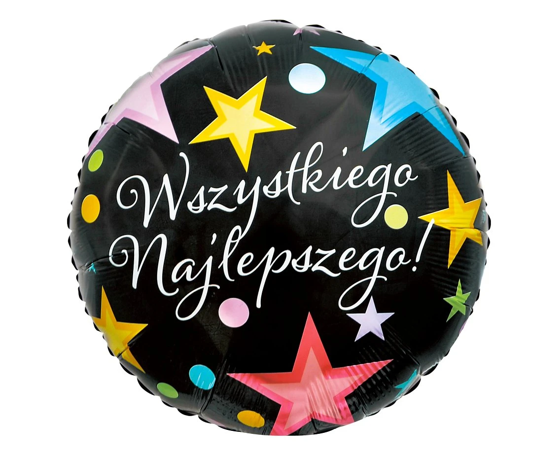 Foil balloon Wszystkiego najlepszego, 18"