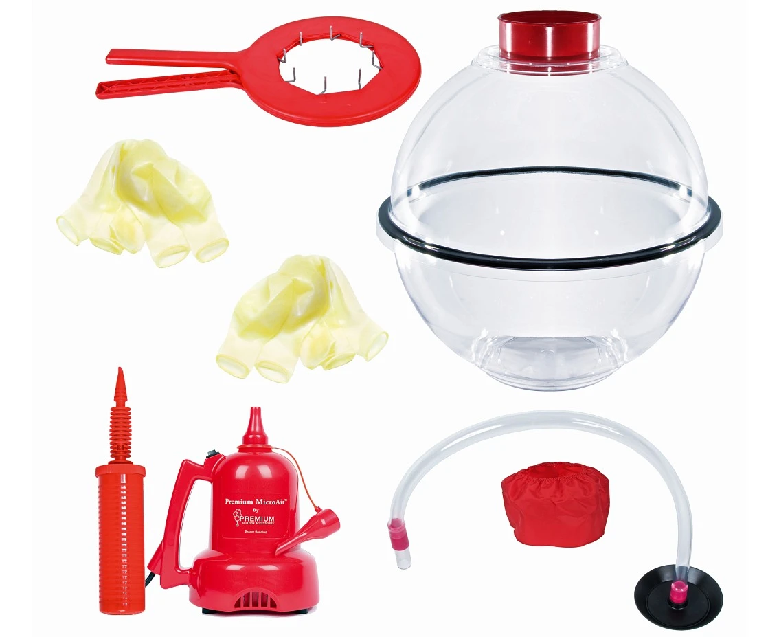 Stuffer ball, expander, air inflator and balloons