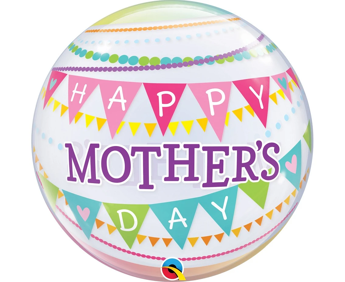 Foil balloon 22" Single Bubble Mother''s Day pennants EOL