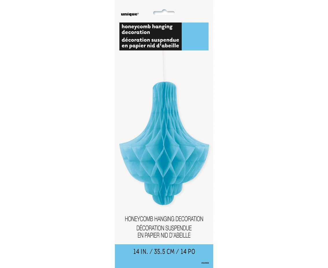 Decorative rosette,powder blue, height 35cm