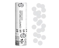 Confetti cannon Best Moment white paper circles, 15 cm