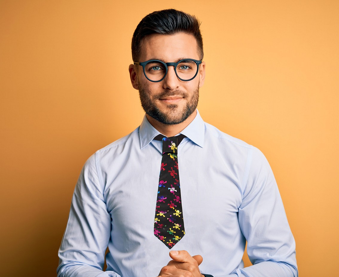 Tie colorful skull