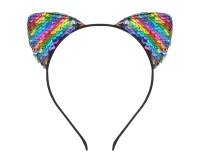 Headband Cat with sequins, multicolour
