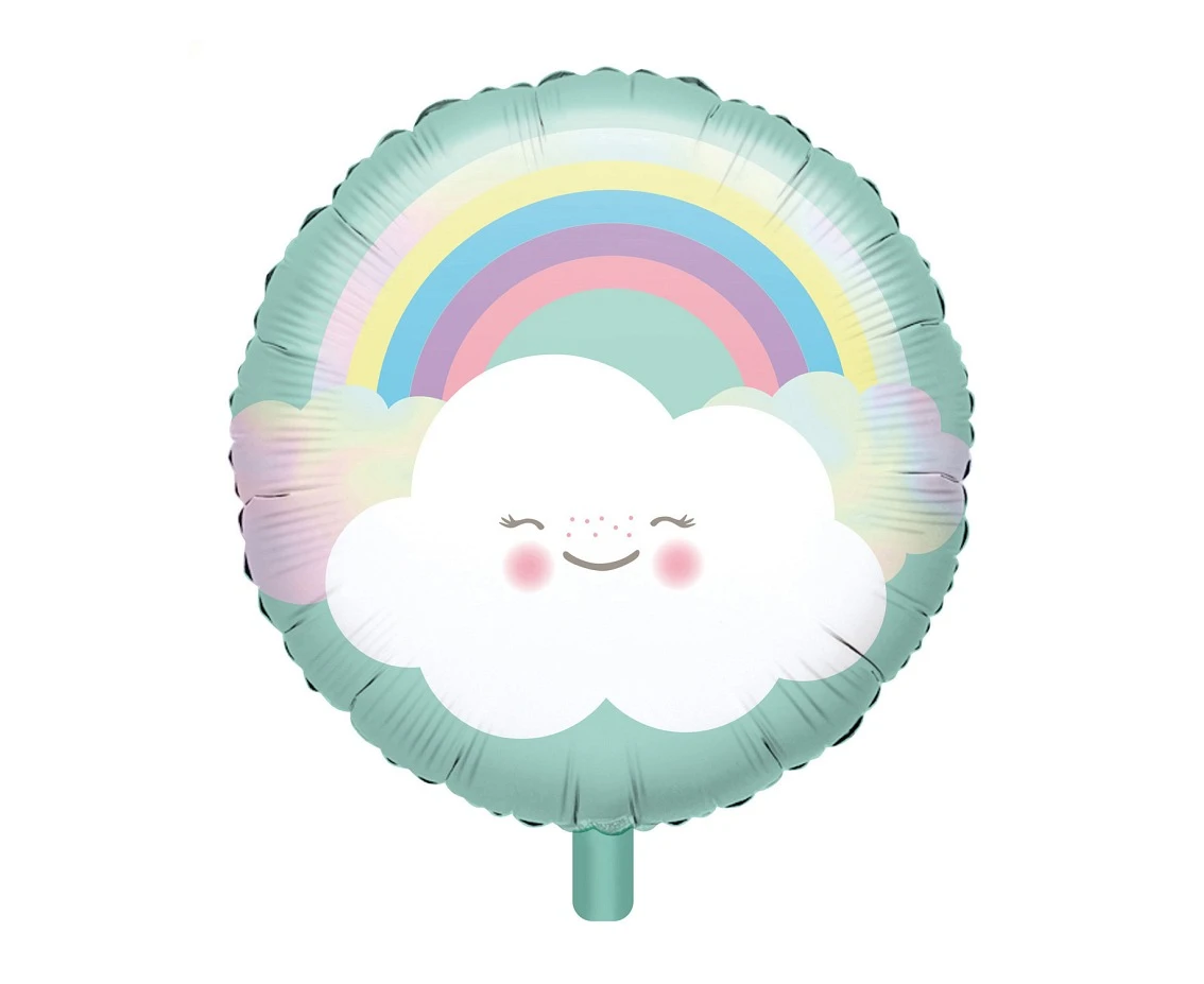 Foil balloon RND Rainbow and Cloud, packed, 43 cm EOL