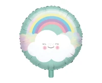 Foil balloon RND Rainbow and Cloud, packed, 43 cm EOL