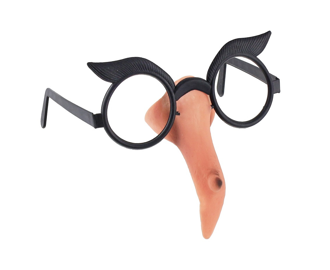 Glasses with nose Baba Yaga