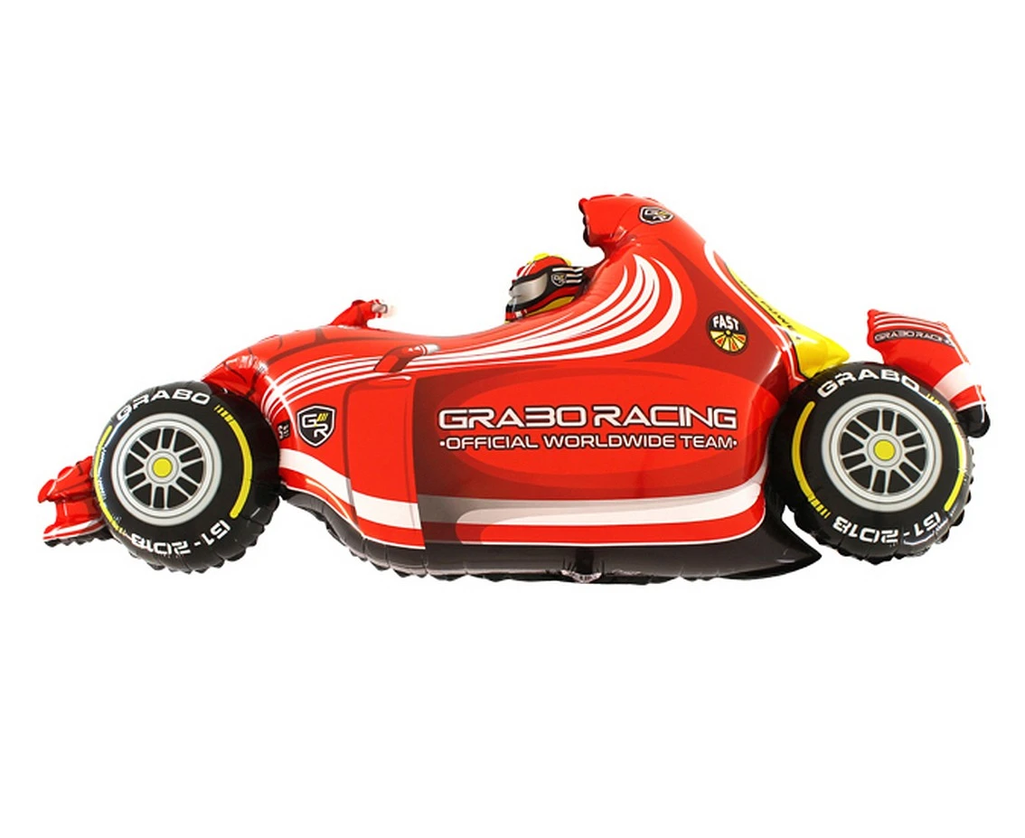 Foil balloon 49" - Formula 1, red EOL