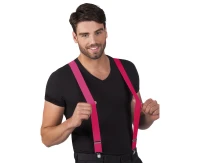Suspenders neon pink