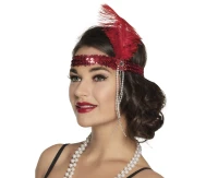 Retro headband, red