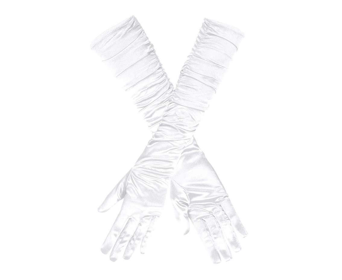 Hollywood gloves, white, long