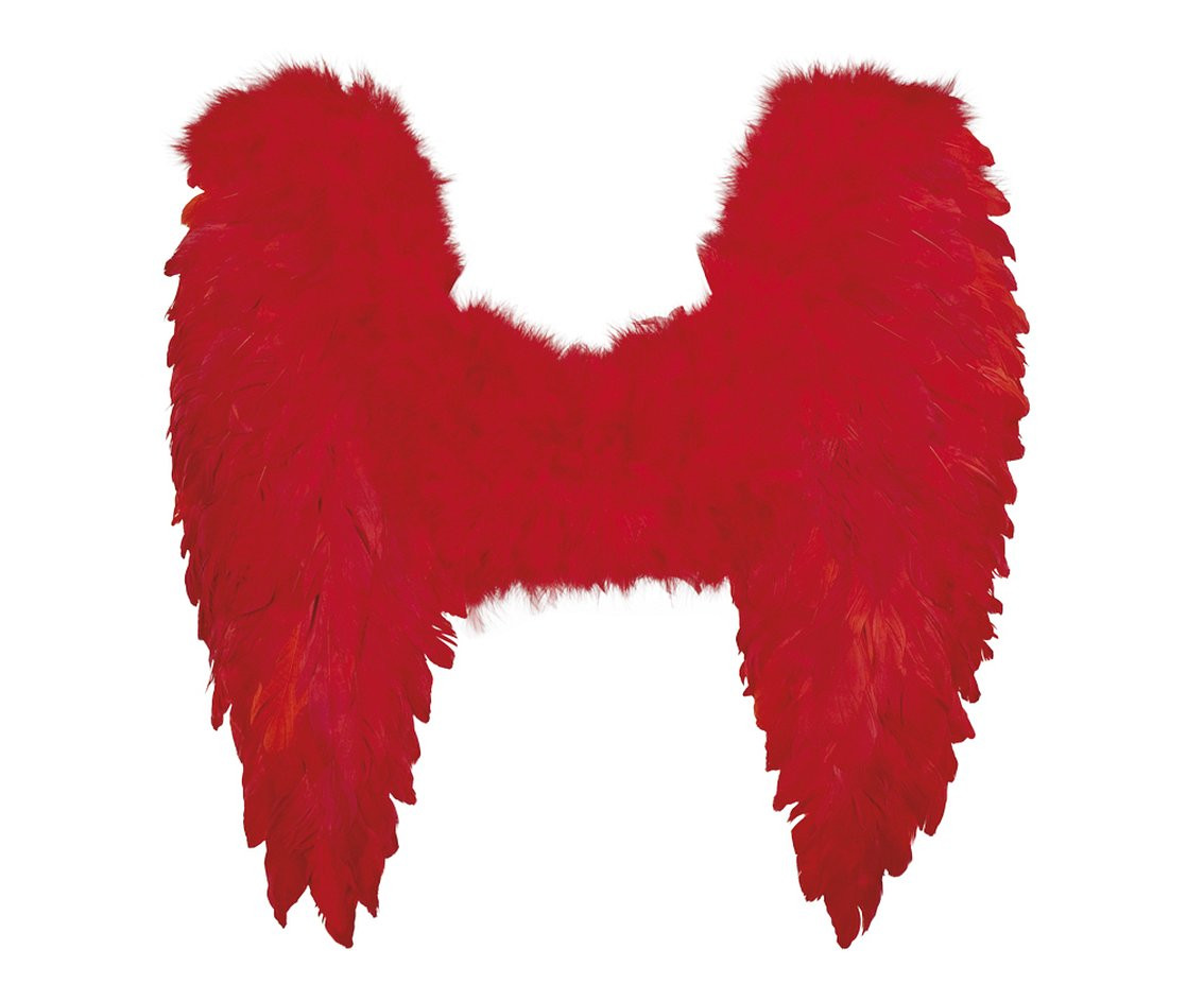 Angel wings, red, 50x50 cm
