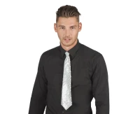 Tie, silver, 40 cm