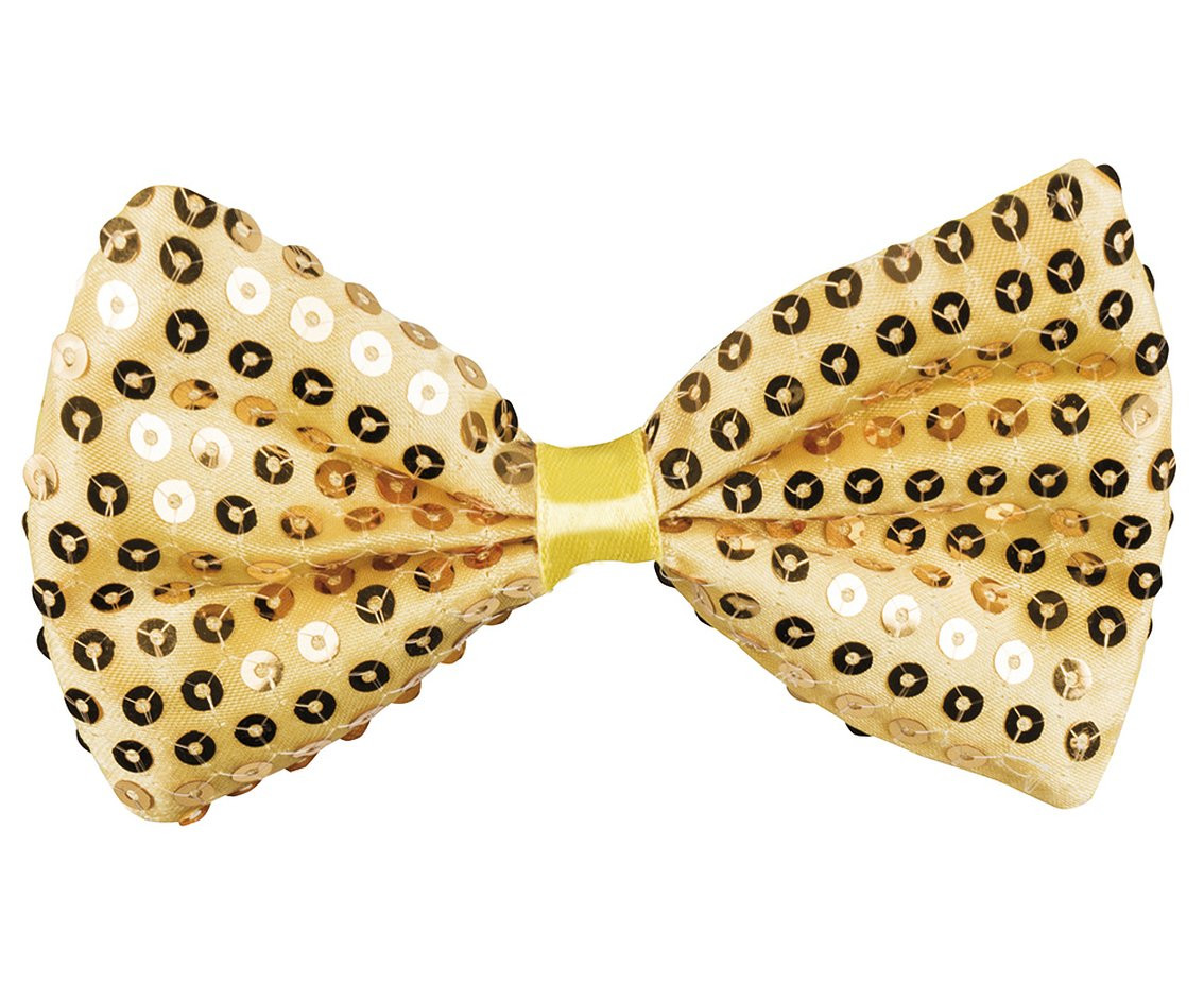 Sequins bowtie, gold