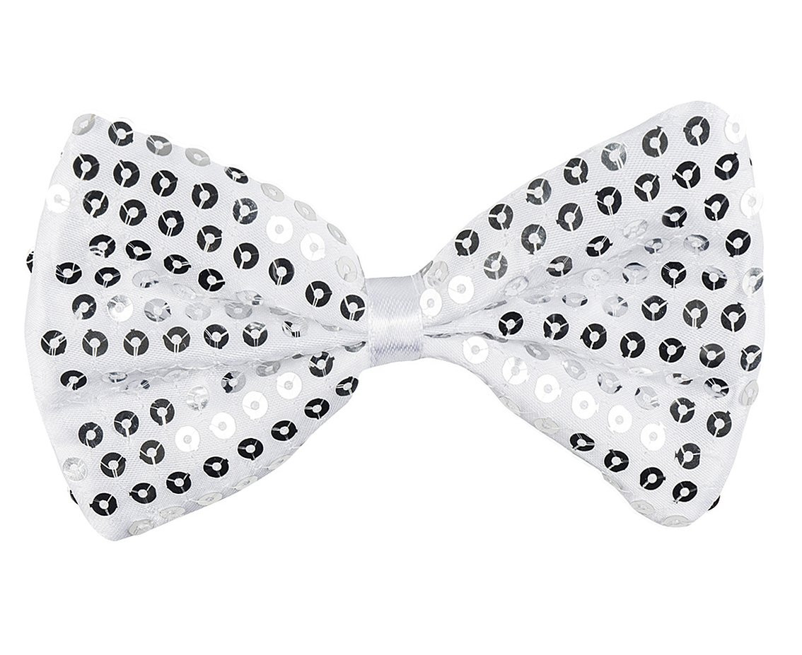 Sequins bowtie, silver