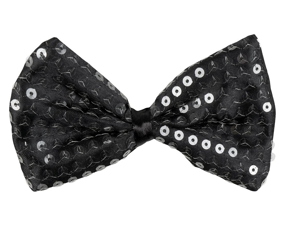 Sequins bowtie, black EOL