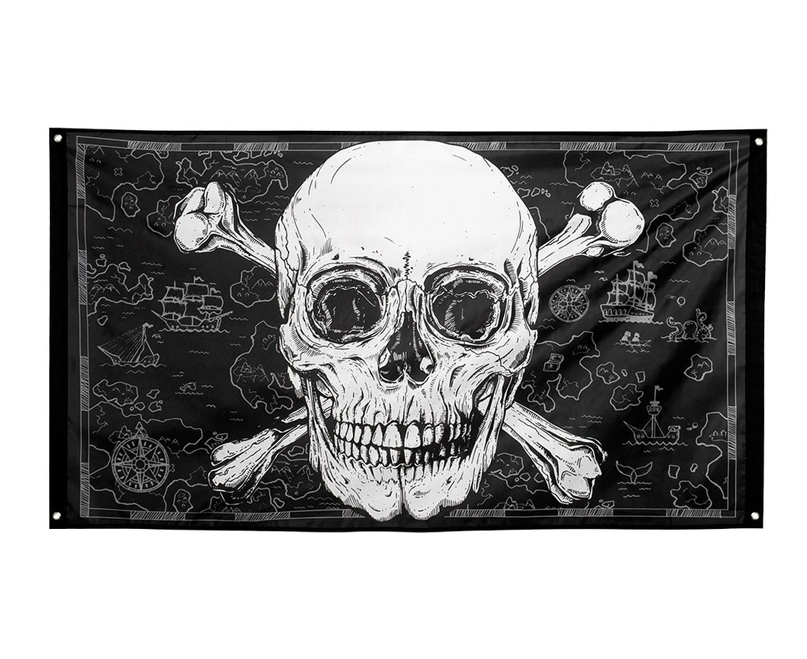 Pirate Skull flag, size 90 x 150 cm