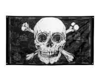 Pirate Skull flag, size 90 x 150 cm