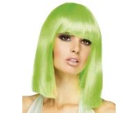 Dance Wig, neon green, long bob