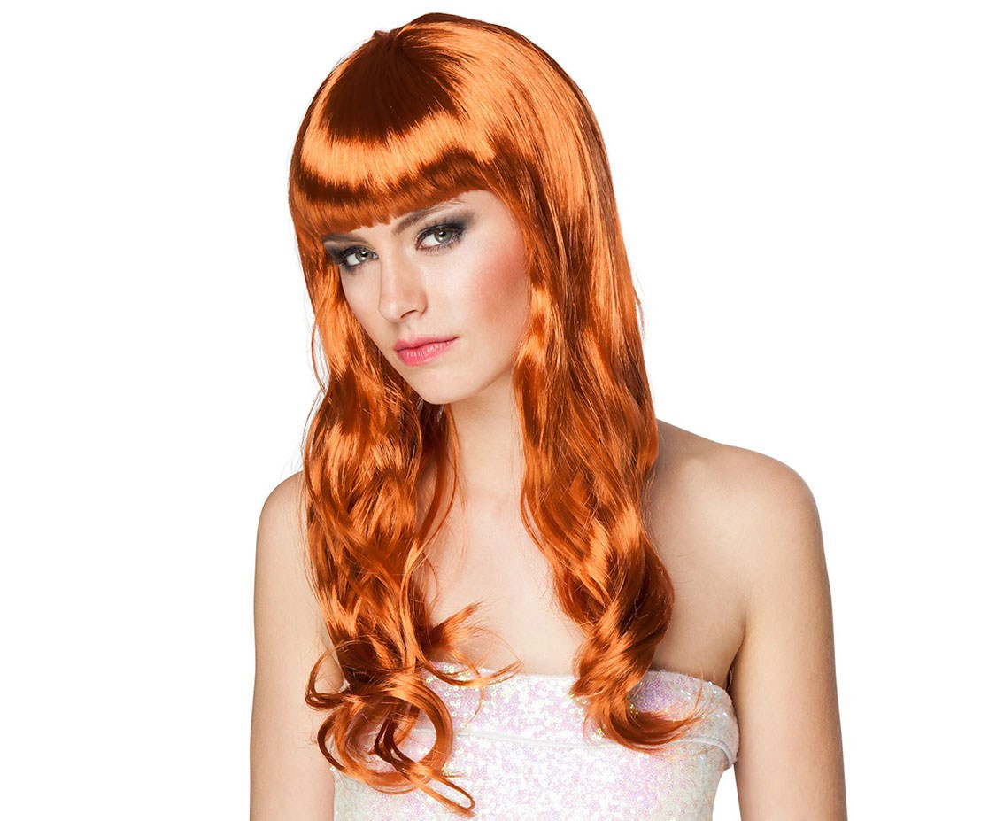 Elegant Girl wig, copper colour