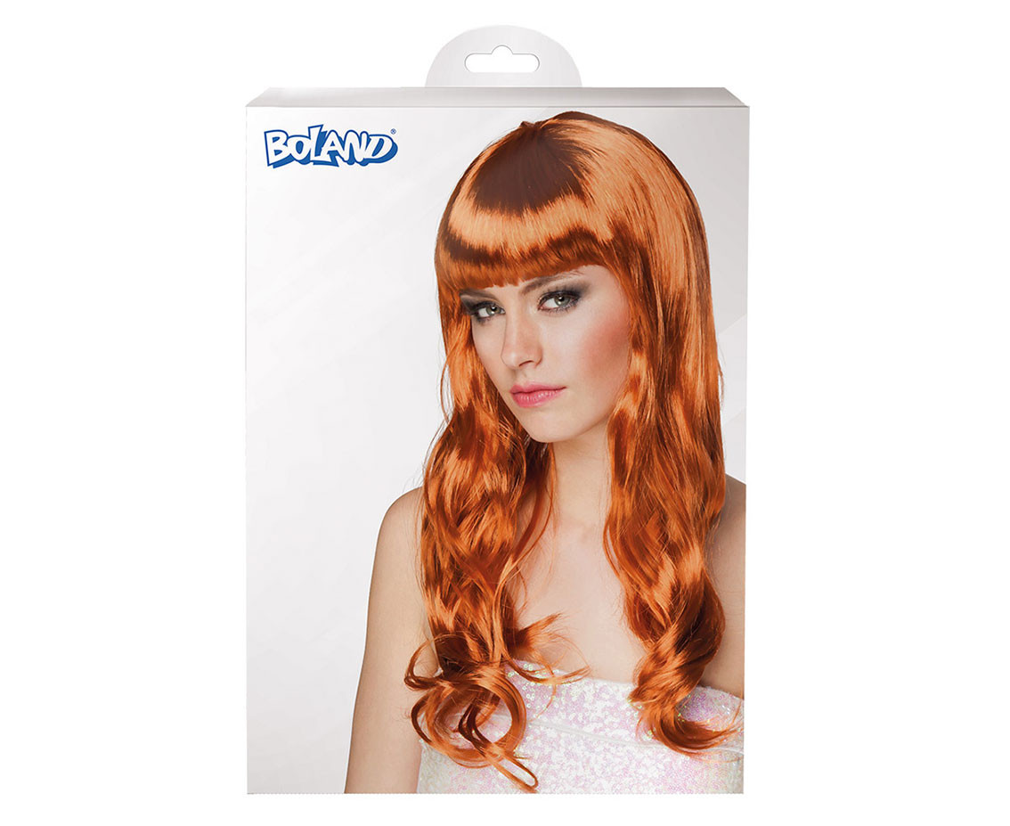 Elegant Girl wig, copper colour