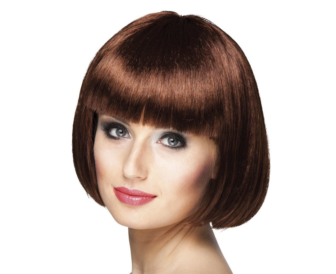 Cabaret wig, chocolate brown