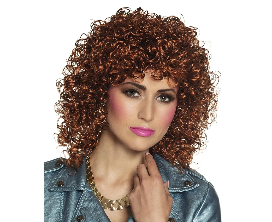 Club Wig, curly, brown locks