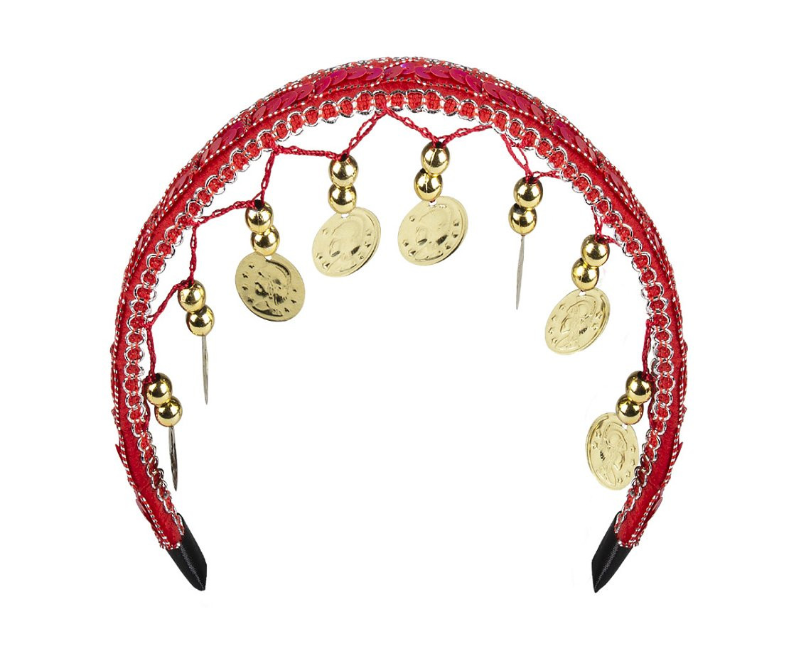 Gypsy set (red headband, 2 bracelets, belt)