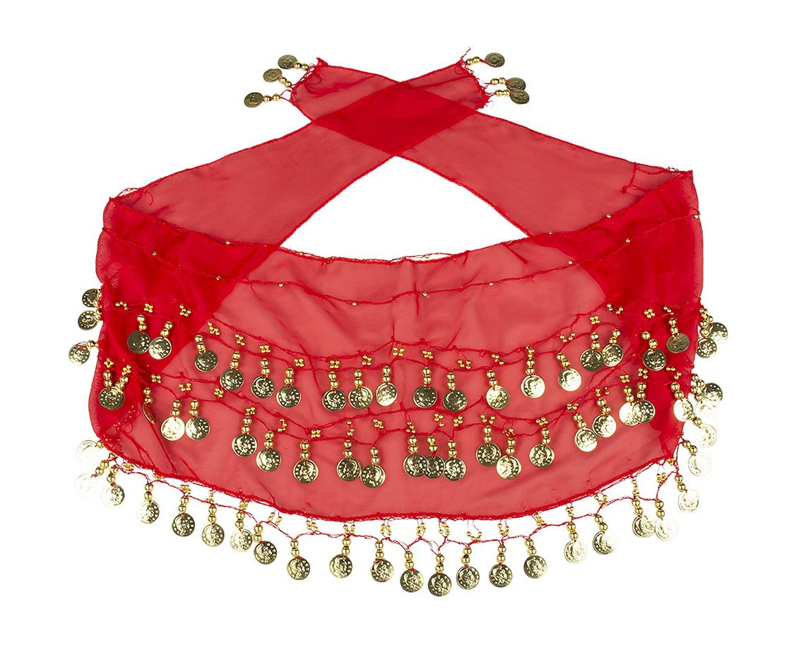 Gypsy set (red headband, 2 bracelets, belt)