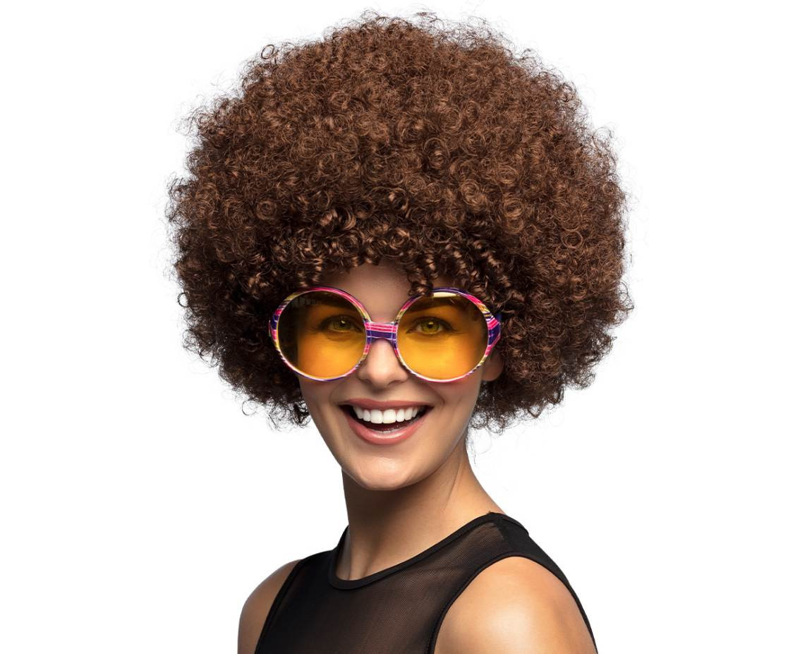 Wig Afro, brown