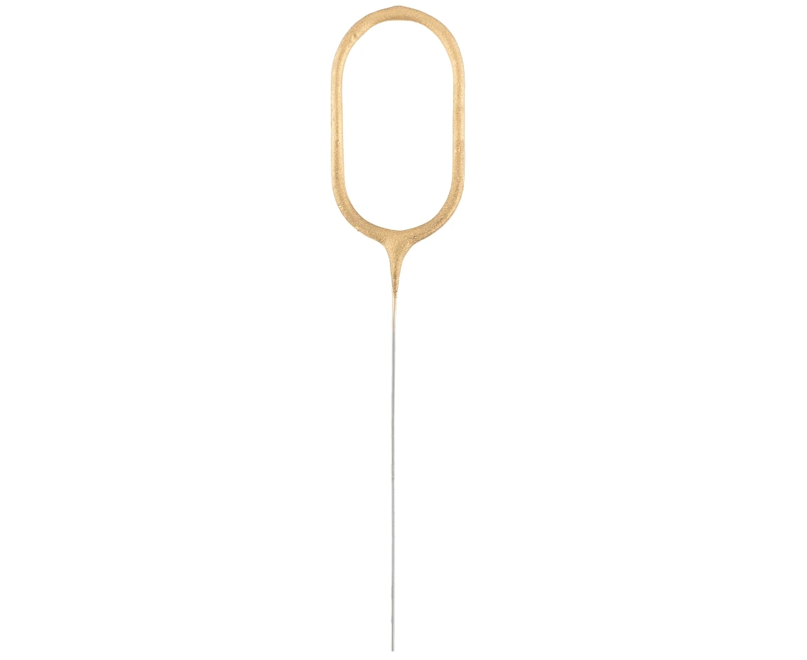 Sparklers Number "0", gold