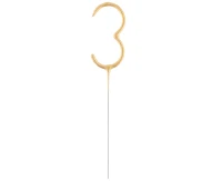 Sparklers Number "3", gold