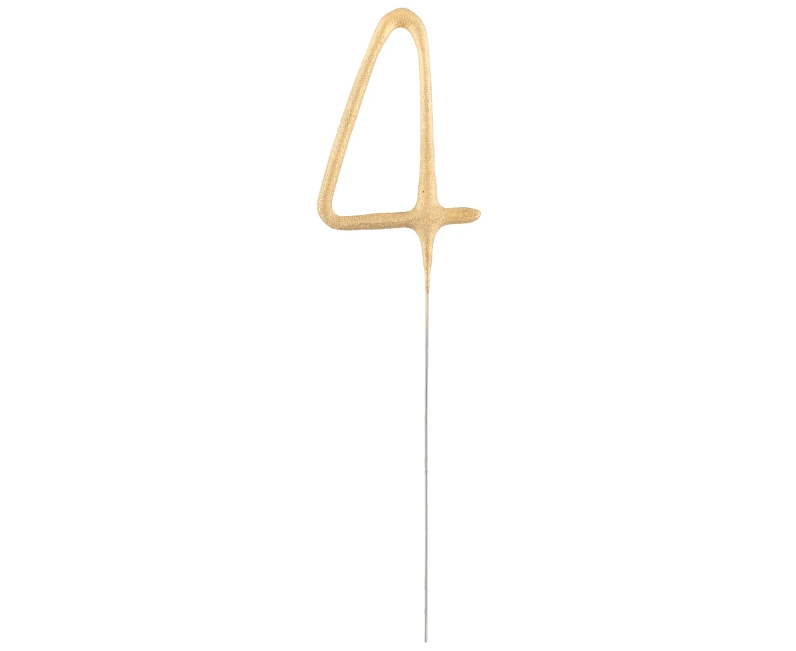 Sparklers Number "4", gold