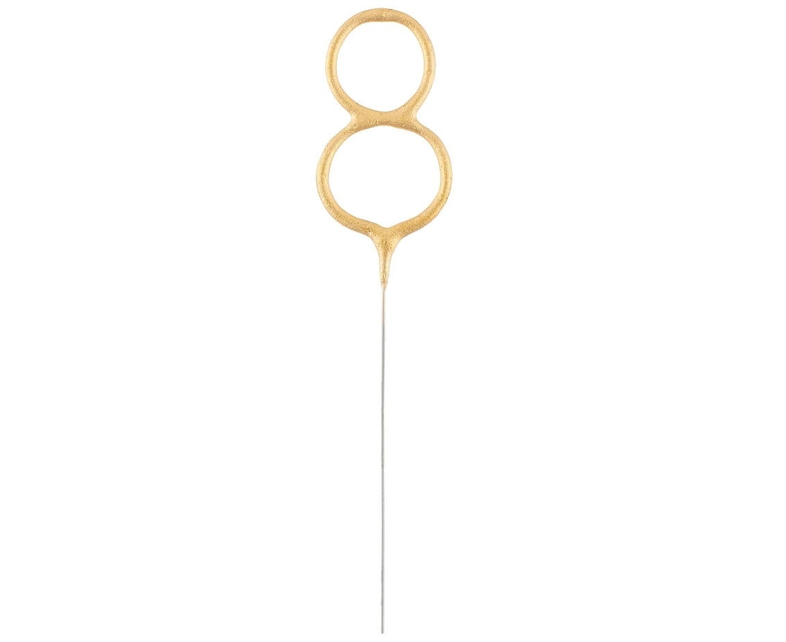 Sparklers Number "8", gold