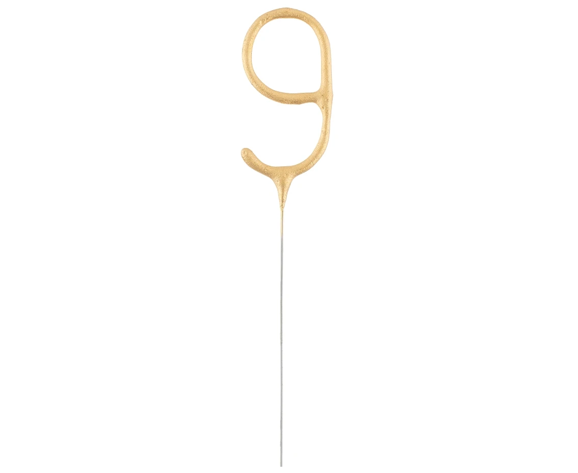 Sparklers Number "9", gold