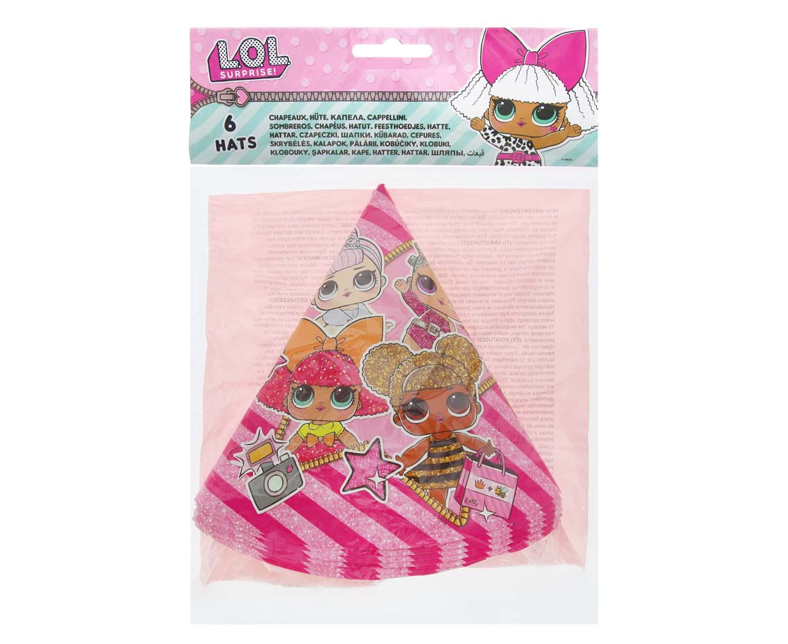 Party hats LOL Glitterati, 6 pcs