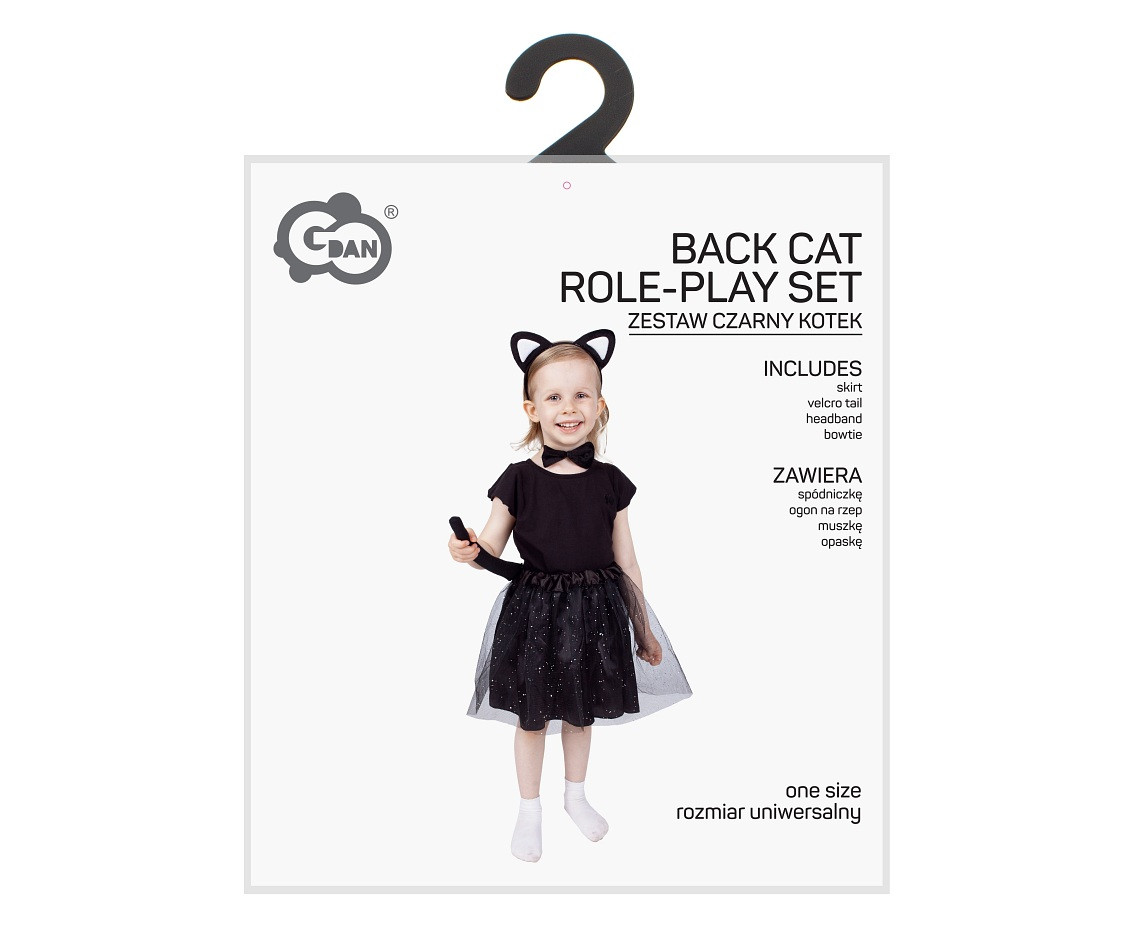 Role play-set for children (skirt, velcro tail, headband, bowtie), size 3-6 years