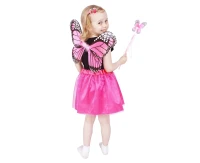 Role-play set for children Butterfly, dark pink (skirt, wings, wand), size 3-6 years EOL