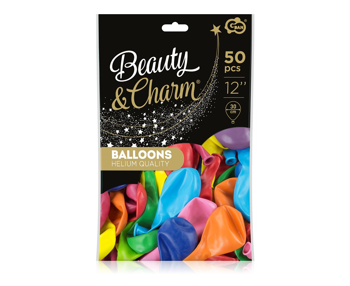Balloons B&C 12", pastel mix, 50pcs